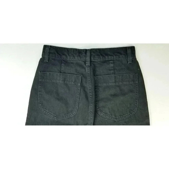 Doen Size 25X26 High Waist Black Cropped Coin Pocket Denim Cotton Jeans USA Made - Picture 8 of 12